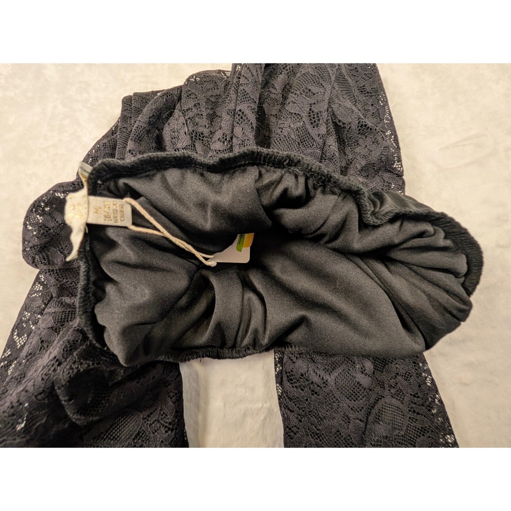 Chelsea Violet Black Floral Lace Bell Bottom Flare Pants Girls Size Medium 10/12 - Picture 6 of 12